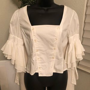 Designer CORSET Blouse in White